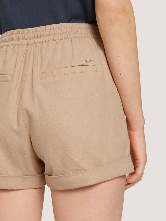 Relaxed Fit Shorts mit Leinen - Frauen - dune beige Relaxed Fit Shorts mit Leinen - Frauen - dune beige - 9 - TOM TAILOR Denim