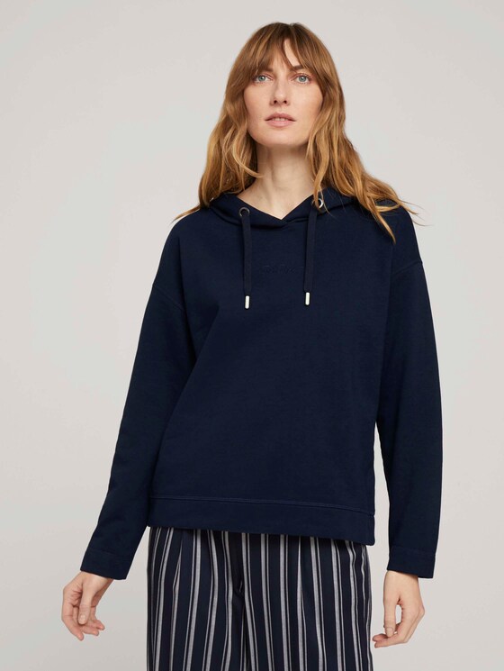 Hoodie mit Bio-Baumwolle - Frauen - Sky Captain Blue Hoodie mit Bio-Baumwolle - Frauen - Sky Captain Blue - 1 - TOM TAILOR