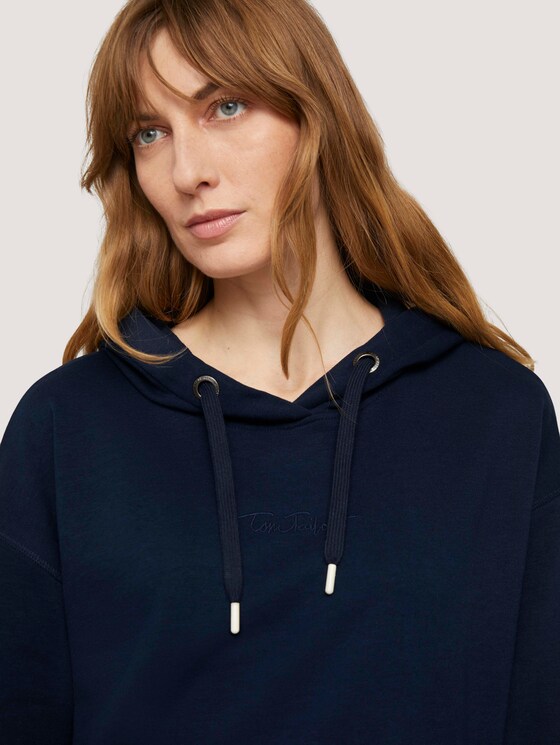 Hoodie mit Bio-Baumwolle - Frauen - Sky Captain Blue Hoodie mit Bio-Baumwolle - Frauen - Sky Captain Blue - 9 - TOM TAILOR