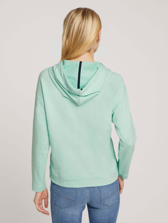 Hoodie mit Bio-Baumwolle - Frauen - minty green Hoodie mit Bio-Baumwolle - Frauen - minty green - 2 - TOM TAILOR
