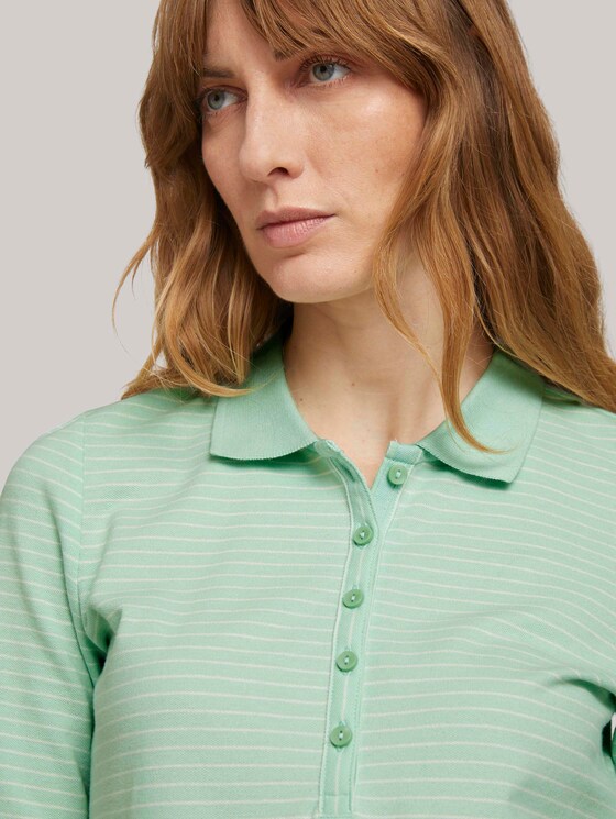 Basic Poloshirt - Frauen - mint offwhite stripe Basic Poloshirt - Frauen - mint offwhite stripe - 9 - TOM TAILOR