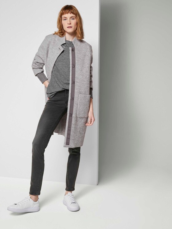 Gevlekt Sweatshirt met borduurwerk - Vrouwen - alloy grey melange Gevlekt Sweatshirt met borduurwerk - Vrouwen - alloy grey melange - 3 - TOM TAILOR