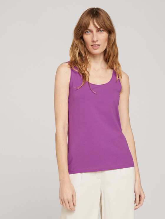 Basic Top - Frauen - plum blossom lilac Basic Top - Frauen - plum blossom lilac - 1 - TOM TAILOR