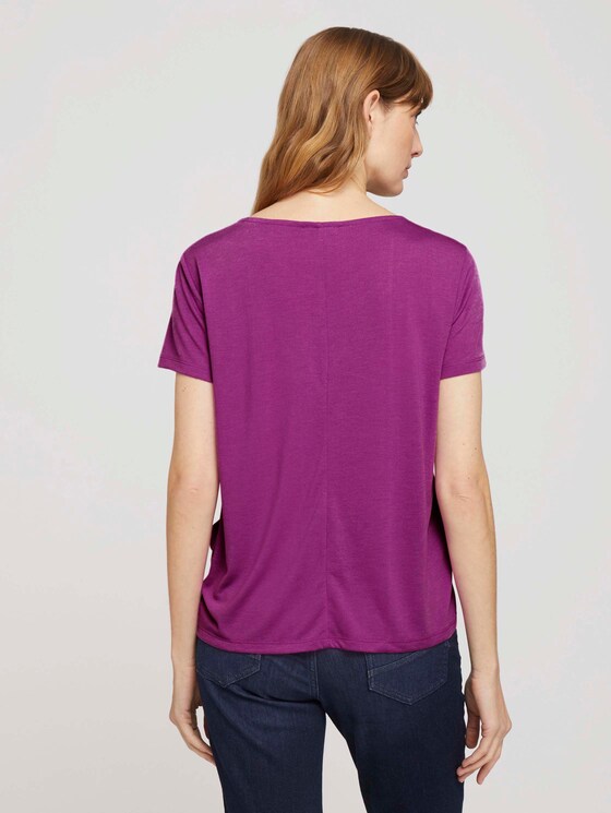 T-Shirt mit Saumdetail - Frauen - plum blossom lilac T-Shirt mit Saumdetail - Frauen - plum blossom lilac - 2 - TOM TAILOR