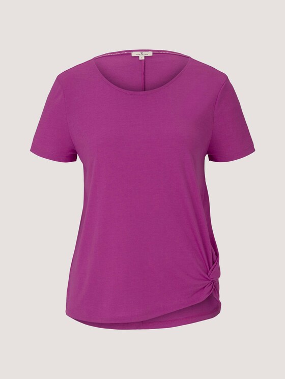 T-Shirt mit Saumdetail - Frauen - plum blossom lilac T-Shirt mit Saumdetail - Frauen - plum blossom lilac - 7 - TOM TAILOR