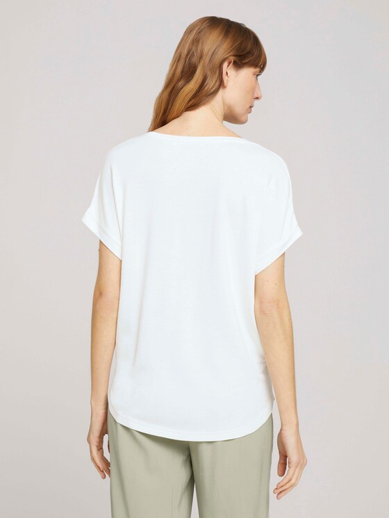 Print T-Shirt mit LENZING™ ECOVERO™ - Frauen - Whisper White Print T-Shirt mit LENZING™ ECOVERO™ - Frauen - Whisper White - 2 - TOM TAILOR