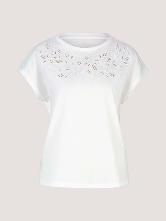 T-Shirt mit Bio-Baumwolle - Frauen - Whisper White T-Shirt mit Bio-Baumwolle - Frauen - Whisper White - 7 - TOM TAILOR