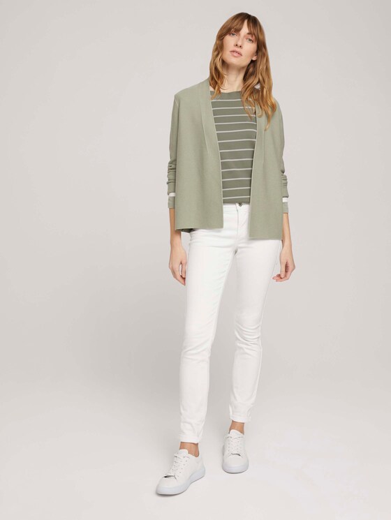Gestreiftes 3/4 Arm Shirt mit Bio-Baumwolle - Frauen - green irregular stripe Gestreiftes 3/4 Arm Shirt mit Bio-Baumwolle - Frauen - green irregular stripe - 3 - TOM TAILOR
