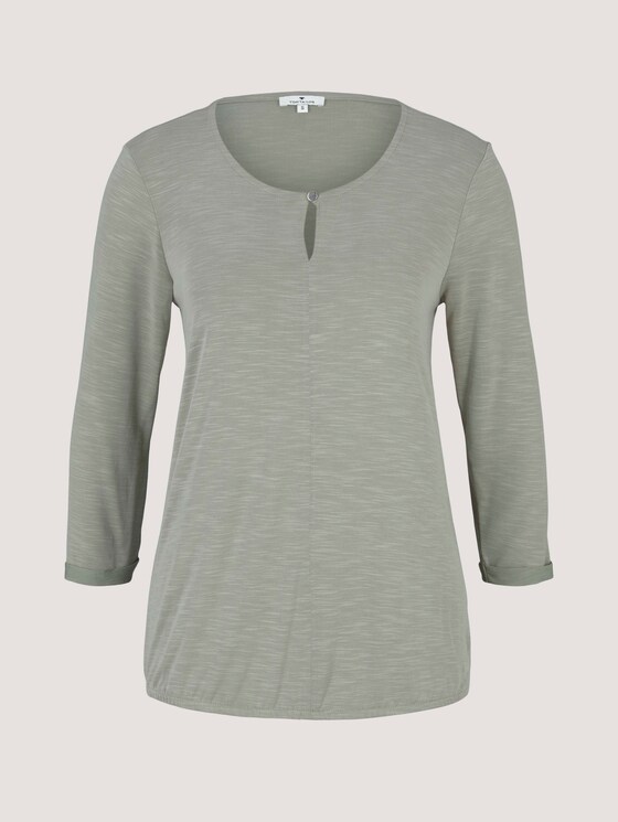 3/4 Arm Shirt mit elatischem Bund - Frauen - Prairie Grass Green 3/4 Arm Shirt mit elatischem Bund - Frauen - Prairie Grass Green - 7 - TOM TAILOR