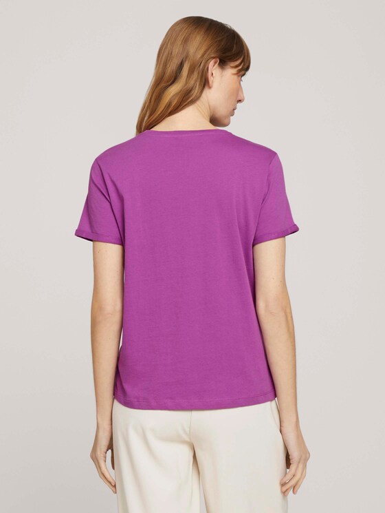T-Shirt aus Bio-Baumwolle - Frauen - plum blossom lilac T-Shirt aus Bio-Baumwolle - Frauen - plum blossom lilac - 2 - TOM TAILOR