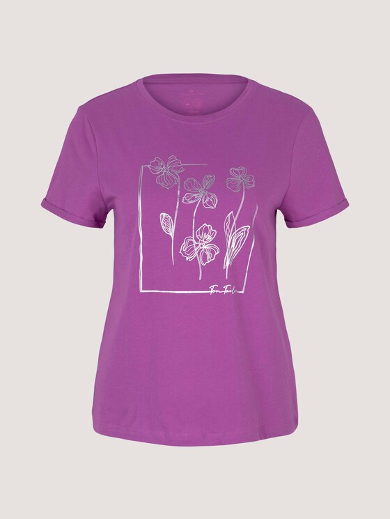 T-Shirt aus Bio-Baumwolle - Frauen - plum blossom lilac T-Shirt aus Bio-Baumwolle - Frauen - plum blossom lilac - 7 - TOM TAILOR