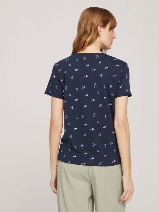 T-Shirt aus Bio-Baumwolle - Frauen - navy colorful floral design T-Shirt aus Bio-Baumwolle - Frauen - navy colorful floral design - 2 - TOM TAILOR