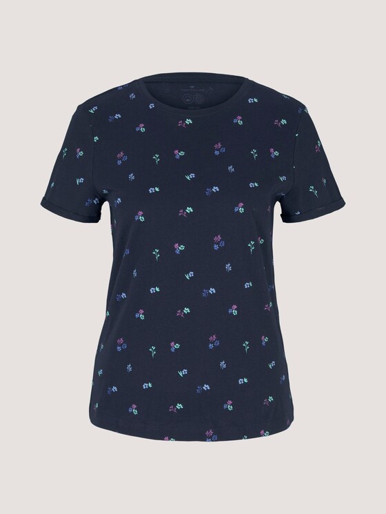 T-Shirt aus Bio-Baumwolle - Frauen - navy colorful floral design T-Shirt aus Bio-Baumwolle - Frauen - navy colorful floral design - 7 - TOM TAILOR