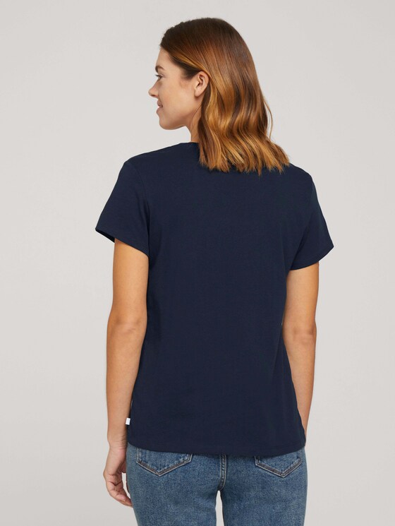 T-Shirt aus Bio-Baumwolle - Frauen - Sky Captain Blue T-Shirt aus Bio-Baumwolle - Frauen - Sky Captain Blue - 2 - TOM TAILOR Denim