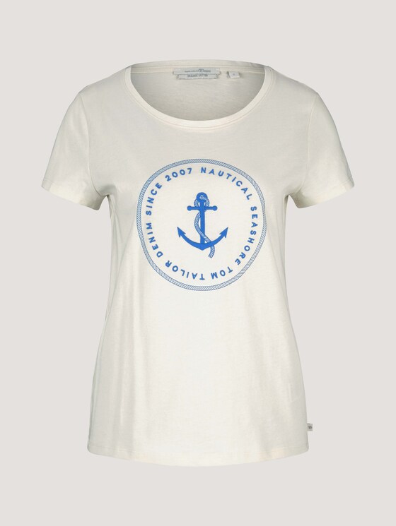 T-Shirt aus Bio-Baumwolle - Frauen - soft creme beige T-Shirt aus Bio-Baumwolle - Frauen - soft creme beige - 7 - TOM TAILOR Denim