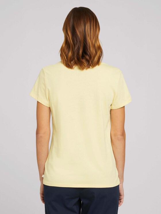Print T-Shirt mit Bio-Baumwolle - Frauen - soft yellow Print T-Shirt mit Bio-Baumwolle - Frauen - soft yellow - 2 - TOM TAILOR Denim