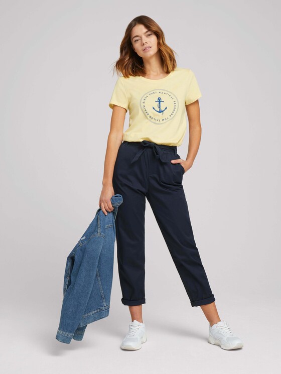 Print T-Shirt mit Bio-Baumwolle - Frauen - soft yellow Print T-Shirt mit Bio-Baumwolle - Frauen - soft yellow - 3 - TOM TAILOR Denim