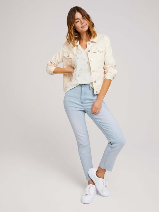 T-Shirt mit Bio-Baumwolle - Frauen - creme stripe anchor print T-Shirt mit Bio-Baumwolle - Frauen - creme stripe anchor print - 3 - TOM TAILOR Denim
