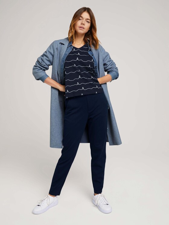 T-Shirt mit Bio-Baumwolle - Frauen - navy stripe anchor T-Shirt mit Bio-Baumwolle - Frauen - navy stripe anchor - 3 - TOM TAILOR Denim