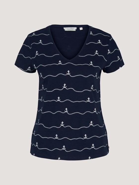 T-Shirt mit Bio-Baumwolle - Frauen - navy stripe anchor T-Shirt mit Bio-Baumwolle - Frauen - navy stripe anchor - 7 - TOM TAILOR Denim