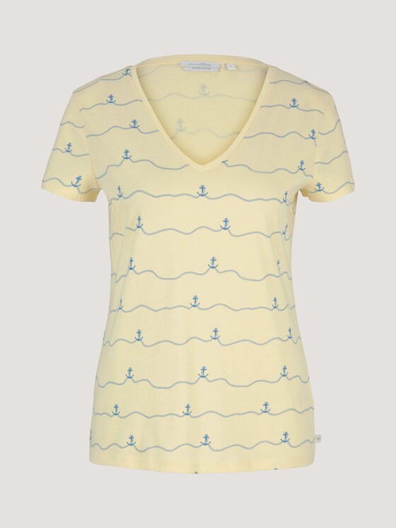 T-Shirt mit Bio-Baumwolle - Frauen - yellow stripe anchor T-Shirt mit Bio-Baumwolle - Frauen - yellow stripe anchor - 7 - TOM TAILOR Denim