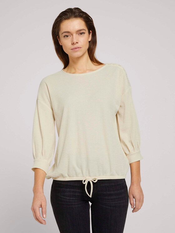 Shirt mit Knopfleiste - Frauen - soft creme beige Shirt mit Knopfleiste - Frauen - soft creme beige - 1 - TOM TAILOR Denim