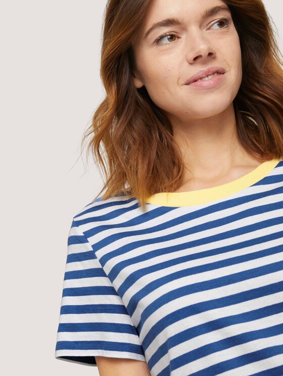 Streifen T-Shirt aus Bio-Baumwolle - Frauen - horizontal blue white stripe Streifen T-Shirt aus Bio-Baumwolle - Frauen - horizontal blue white stripe - 9 - TOM TAILOR Denim