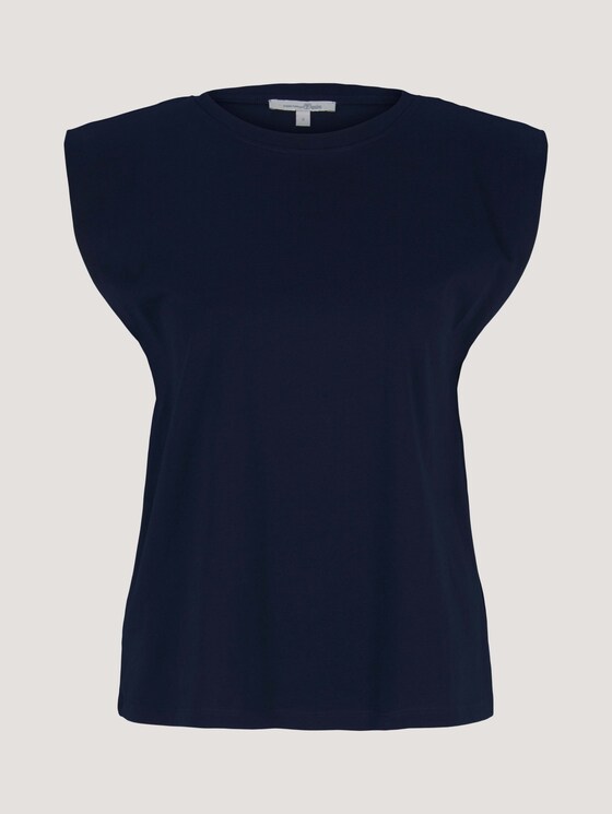 Ärmelloses Shirt mit weiten Schultern - Frauen - Sky Captain Blue Ärmelloses Shirt mit weiten Schultern - Frauen - Sky Captain Blue - 7 - TOM TAILOR Denim
