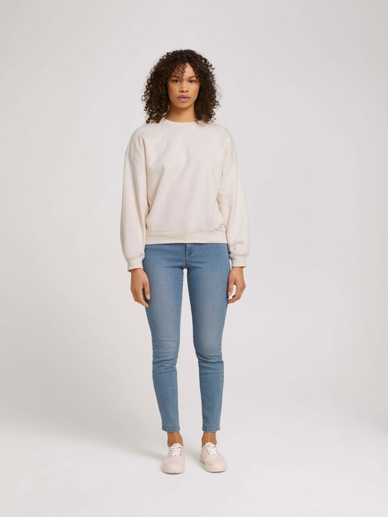 Oversized SweaT-Shirt mit Bio-Baumwolle - Frauen - soft creme beige Oversized SweaT-Shirt mit Bio-Baumwolle - Frauen - soft creme beige - 3 - TOM TAILOR Denim