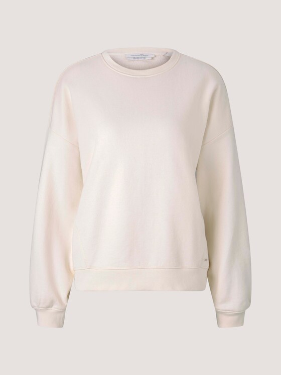 Oversized SweaT-Shirt mit Bio-Baumwolle - Frauen - soft creme beige Oversized SweaT-Shirt mit Bio-Baumwolle - Frauen - soft creme beige - 7 - TOM TAILOR Denim