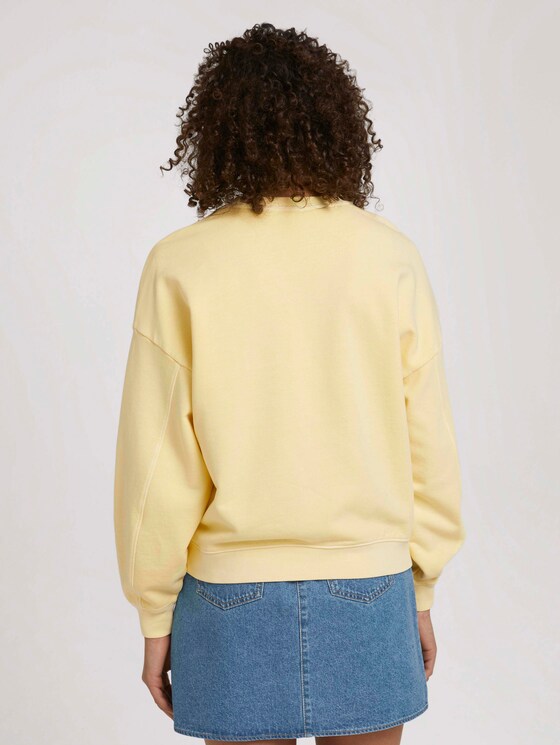 Oversized SweaT-Shirt mit Bio-Baumwolle - Frauen - soft yellow Oversized SweaT-Shirt mit Bio-Baumwolle - Frauen - soft yellow - 2 - TOM TAILOR Denim