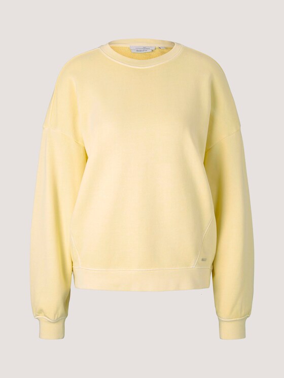 Oversized SweaT-Shirt mit Bio-Baumwolle - Frauen - soft yellow Oversized SweaT-Shirt mit Bio-Baumwolle - Frauen - soft yellow - 7 - TOM TAILOR Denim