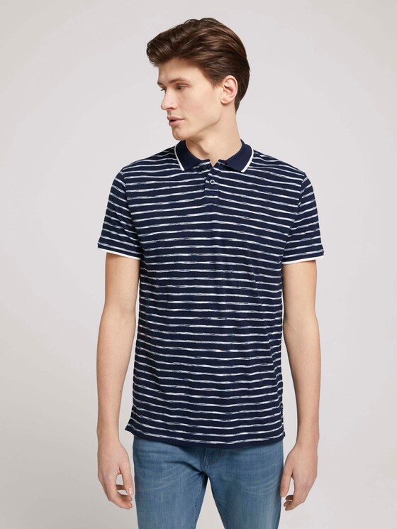 gestreiftes Poloshirt - Männer - navy blue yd stripe gestreiftes Poloshirt - Männer - navy blue yd stripe - 1 - TOM TAILOR Denim