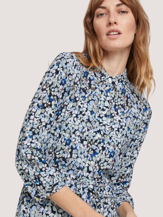 Midi Blusenkleid mit Blumen - Frauen - navy floral design Midi Blusenkleid mit Blumen - Frauen - navy floral design - 9 - TOM TAILOR