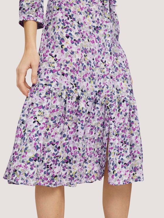 Midi blouse dress with flowers - Women - offwhite floral design Midi blouse dress with flowers - Women - offwhite floral design - 9 - TOM TAILOR