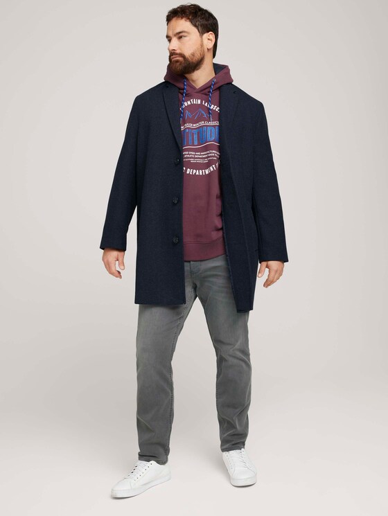 Hoodie mit Print - Männer - Dusty Wildberry Red Hoodie mit Print - Männer - Dusty Wildberry Red - 3 - Men Plus