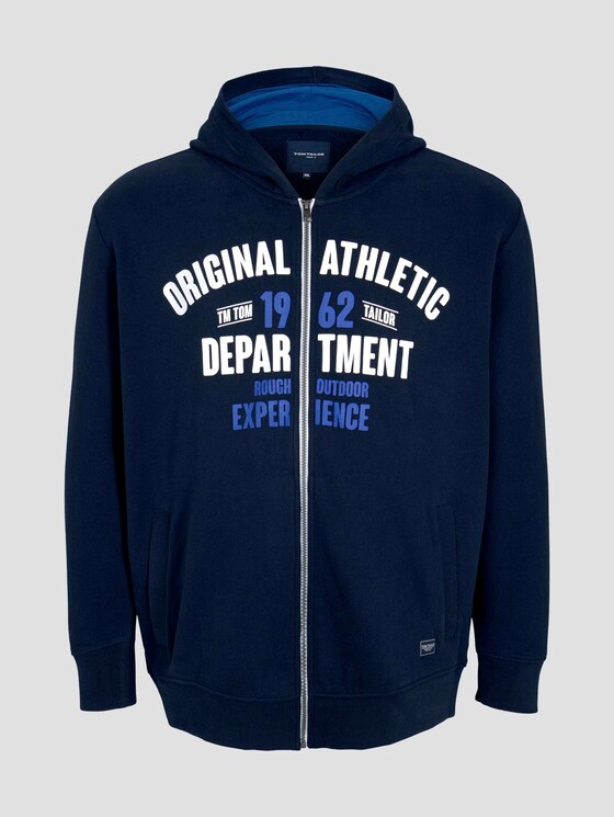 Sweatjacke mit Brustprint - Männer - Sky Captain Blue Sweatjacke mit Brustprint - Männer - Sky Captain Blue - 7 - Men Plus
