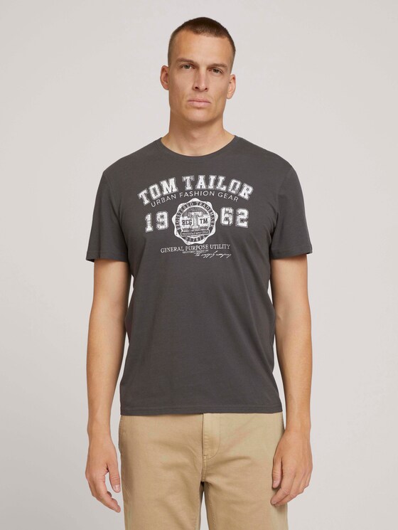 T-Shirt mit Print im Doppelpack - Männer - Tarmac Grey T-Shirt mit Print im Doppelpack - Männer - Tarmac Grey - 1 - TOM TAILOR