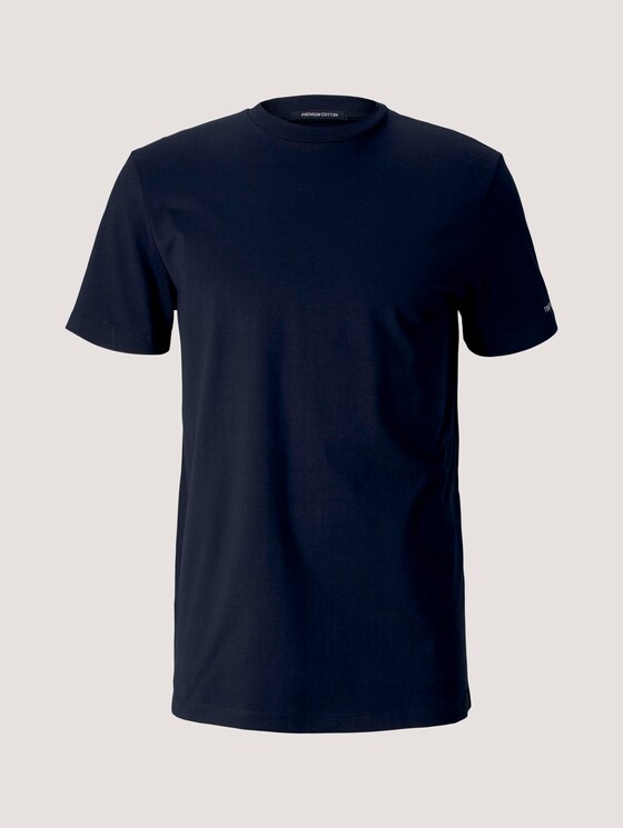 Basic T-Shirt aus Baumwolle - Männer - Sky Captain Blue Basic T-Shirt aus Baumwolle - Männer - Sky Captain Blue - 7 - TOM TAILOR Denim