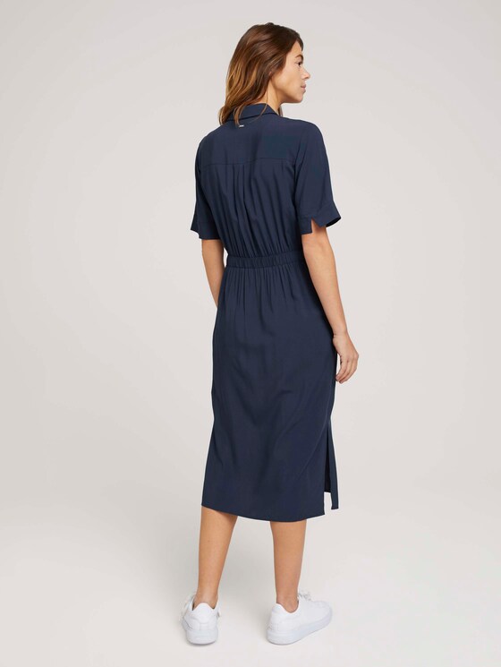 Midi Blusenkleid mit LENZING™ ECOVERO™ - Frauen - Sky Captain Blue Midi Blusenkleid mit LENZING™ ECOVERO™ - Frauen - Sky Captain Blue - 2 - TOM TAILOR Denim