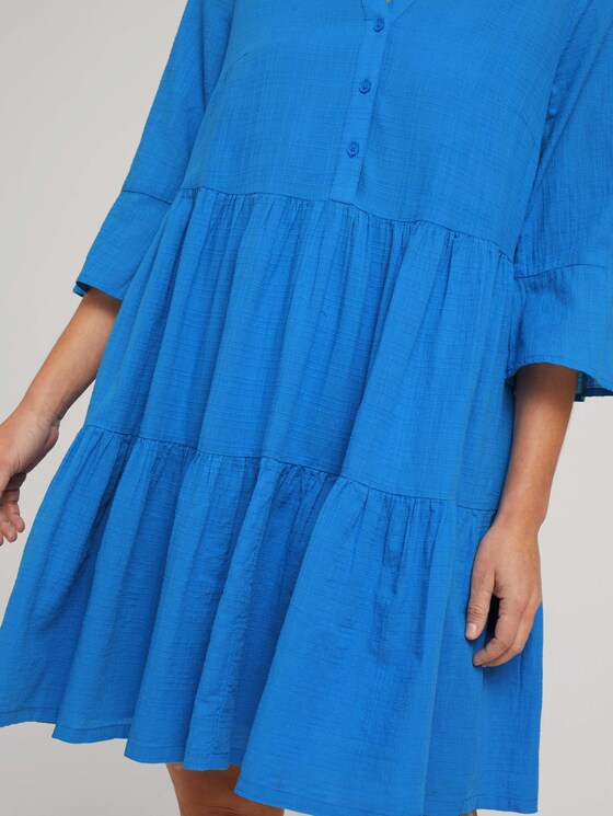 Babydoll Minikleid mit Bio-Baumwolle - Frauen - mid blue Babydoll Minikleid mit Bio-Baumwolle - Frauen - mid blue - 10 - TOM TAILOR Denim