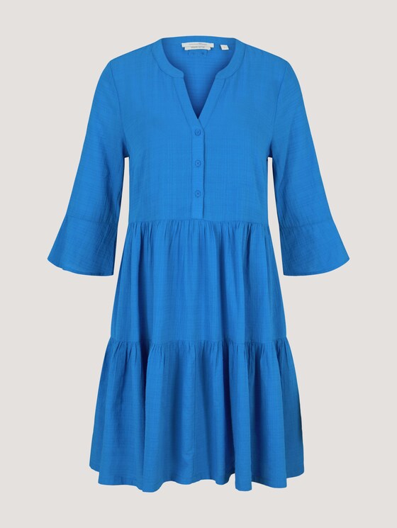 Babydoll Minikleid mit Bio-Baumwolle - Frauen - mid blue Babydoll Minikleid mit Bio-Baumwolle - Frauen - mid blue - 7 - TOM TAILOR Denim