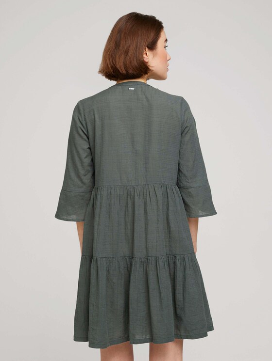 Babydoll Minikleid mit Bio-Baumwolle - Frauen - dusty pine green Babydoll Minikleid mit Bio-Baumwolle - Frauen - dusty pine green - 2 - TOM TAILOR Denim