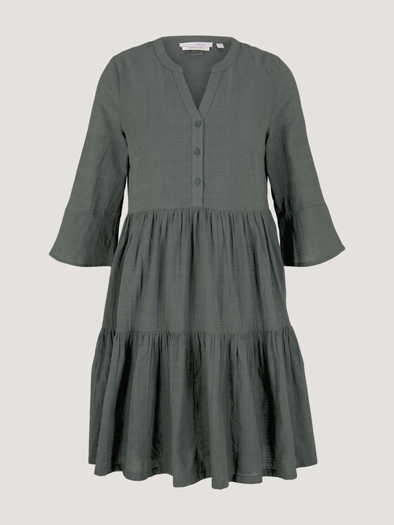 Babydoll Minikleid mit Bio-Baumwolle - Frauen - dusty pine green Babydoll Minikleid mit Bio-Baumwolle - Frauen - dusty pine green - 7 - TOM TAILOR Denim