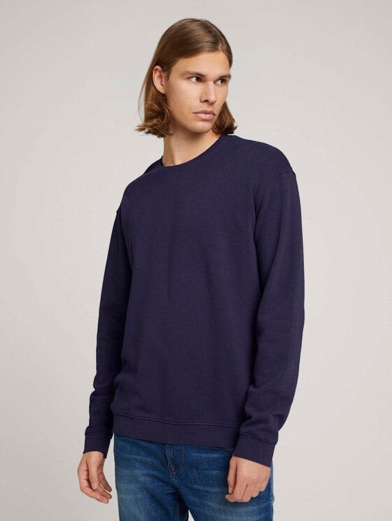 strukturiertes Sweatshirt - Männer - Sky Captain Blue strukturiertes Sweatshirt - Männer - Sky Captain Blue - 1 - TOM TAILOR Denim
