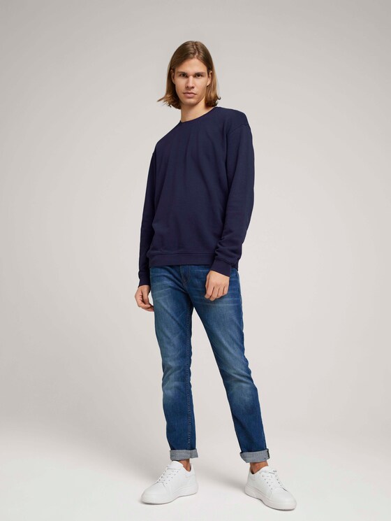 strukturiertes Sweatshirt - Männer - Sky Captain Blue strukturiertes Sweatshirt - Männer - Sky Captain Blue - 3 - TOM TAILOR Denim