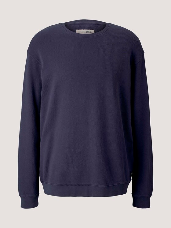 strukturiertes Sweatshirt - Männer - Sky Captain Blue strukturiertes Sweatshirt - Männer - Sky Captain Blue - 7 - TOM TAILOR Denim