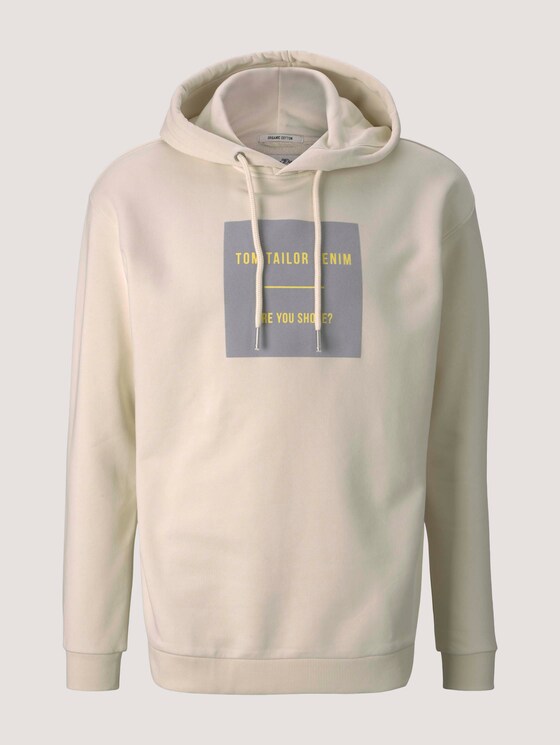 Hoodie mit Bio-Baumwolle - Männer - Soft Beige Solid Hoodie mit Bio-Baumwolle - Männer - Soft Beige Solid - 7 - TOM TAILOR Denim