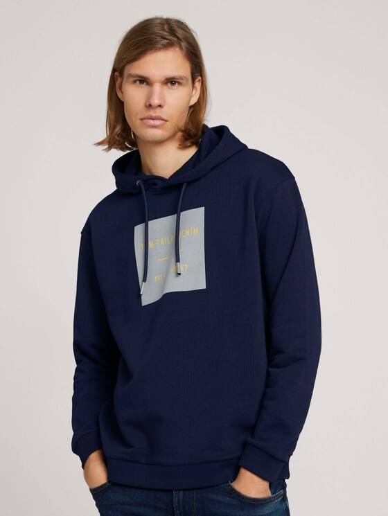 Hoodie mit Bio-Baumwolle - Männer - Sky Captain Blue Hoodie mit Bio-Baumwolle - Männer - Sky Captain Blue - 1 - TOM TAILOR Denim