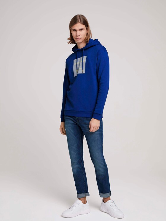 Hoodie mit Bio-Baumwolle - Männer - Shiny Royal Hoodie mit Bio-Baumwolle - Männer - Shiny Royal - 3 - TOM TAILOR Denim